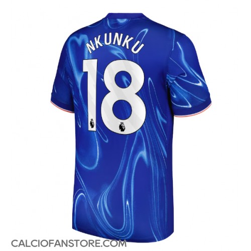 Maglia Calcio Chelsea Christopher Nkunku #18 Prima Divisa 2024-25 Manica Corta